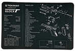 TekMat Pistol Mat For Glock 11"x17" Black Includes Small Microfiber TekTowel Paked in Tube R17-GLOCK