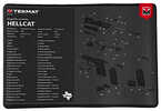 TekMat Original Mat Springfield Hellcat Cleaning Mat Thermoplastic Surface Protects Gun From Scratching 1/8" Thick 11"x1
