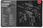 TekMat Sig P238 Pistol Mat 11"x17" Black Includes Small Microfiber TekTowel Packed In Tube R17-SIGP238