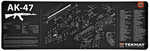 TekMat AK-47 Rifle Mat 12"x36" Black Includes Small Microfiber TekTowel Packed In Tube R36-AK47