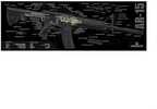 TekMat AR-15 Cutaway Mat 12"x36" Black Includes Small Microfiber TekTowel Packed In Tube R36-AR15-CA