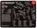 Tekmat Cleaning Mat Pistol Size 12"x36" For Cz Scorpion Black Tek-r36-czscorpion