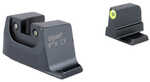 Trijicon Suppressor/Optic Height Night Sights Yellow Front with Black Rear & Green Lamps Fits Smith & Wesson M&P C.O.R.E