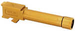 True Precision Threaded Barrel 9MM Gold Fits Glock 43/43X Titanium Nitride  