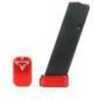 Taran Tactical Innovation Firepower Base Pad Red Finish Fits 9MM & 40 S&W Full Size Magazines +5/6 Includes Extended