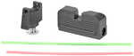Taran Tactical Innovation Ultimate Fiber Optic Sight Set Fits Glock RMR Cut Co-Witness Height Black Finish  