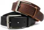 Uncle Mike's Uncle Mikes Leather Belt 36"-40" Full Grain Leather Nickel Plated Buckle Brown Blt-um-36-40-dbr