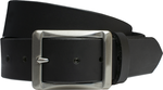 Uncle Mike's Uncle Mikes Leather Belt 44"-48" Full Grain Leather Nickel Plated Buckle Black Blt-um-44-48-mbl