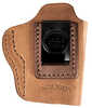 Uncle Mikes-Leather(1791) UMIWB3BRWR Inside The Waistband IWB Size 03 Brown Leather Belt Clip Fits Glock 42/43 Right Han