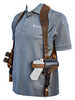Versacarry Shoulder Holster Deluxe Fits Full Size Pistols Leather And Kydex Distressed Brown Right Hand Sh21