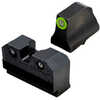 Xs Sights R3d 2.0 Suppressor Height Night Sight For Glock 17/19/22/23/24/26/27/31/32/33/34/35/36 Green Front Outline Gre