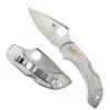 Spyderco Dragonfly Tattoo Stainless Steel Plainedge knive C28PT