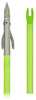 Muzzy Iron 2 Blade Fish Point With Chartreuse Arrow