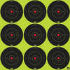 Pro-Shot 2BGREEN108 SplatterShot Peel & Stick Self-Adhesive Black/Yellow Bullseye 2" 12Pk