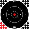 Pro-Shot 12BWHTETG5Pk SplatterShot Hanging Paper 12" Bullseye Black/White 5 Pack