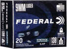9mm Luger 20 Rounds Ammunition Federal Cartridge 138 Grain Segmented Hollow Point