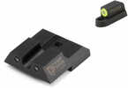 Night Fision Sight Set Square Front/U-Notch Rear CZ P-07/P-09/P-10 Green Tritium w/Yellow Outline w/B