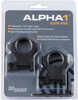 Sig Sauer Electro-Optics SOA10022 Alpha1 Tactical 1" Ring Set Extra High Aluminum Black Matte