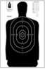 Action Target Inc B27SBLACK100 Military Qualification Hanging Paper 24" X 45" Silhouette Black 100 Per Box