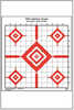 Action Target Inc Si13100 Advanced Rifle Sighting Paper 14" X 15" Diamond Black/Red/White 100