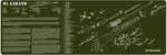 Beck Tek Llc (tekmat) R36m1garand M1 Garand Cleaning Mat Parts Diagram 36" X 12" Od Green