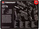 Beck TEK LLC (TEKMAT) R20CZ75 CZ-75 Ultra Premium Cleaning Mat Parts Diagram 20" X 15" Black/White