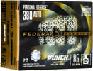 Federal Premium Punch 380 ACP 85 Gr Jacketed Hollow Point (JHP) Ammo 20 Round Box