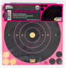 Pro-Shot PINK-6PK SplatterShot Self-Adhesive Paper Bullseye Multi Color 6 Per Pkg