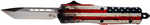 Templar Knife Wood US Flag Small 2.25" Tanto Plain 440C Stainless Steel Painted Grain Zinc Aluminum