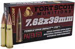 7.62X39mm 20 Rounds Ammunition Fort Scott Munitions 117 Grain Solid