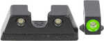 Meprolight USA Hyper-Bright Day/Night Tritium Sights for Glock 42 43 43X Fixed Green Black Frame