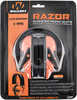 Walker's Razor Slim Electronic Muff 23 Db Over The Head Polymer Coral Ear Cups With Black Headband & White