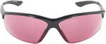 Walker's Ballistic Eyeware IKON Tanker Rose Lens With Matte Black Open Frame, Eva Foam Nose Piece & TPR F