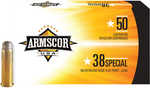 Armscor FAC385N USA 38 Special 158 Grain Lead Round Nose Flat Point 50 Round Per Box