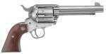 Ruger Vaquero Revolver 45 Colt (LC) 4.62" Barrel 6 Shot Cylinder High Gloss Stainless Steel Hardwood Grip