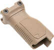 Strike Industries Angled Vertical Grip Long Flat Dark Earth Polymer With Cable Management Storage For