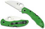 Spyderco Salt 2 3" Folding Clip Point Serrated H1 Steel Blade FRN Green Handle