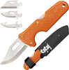 Cold Steel 40 Alz Click-n-cut Hunter 2.50" Fixed Bowie/gut Hook/plain/serrated Satin 420j2 Ss Blade/orange Abs Handle 