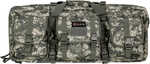 G*Outdoors Double Rifle Case A-TACS Au 600D Polyester With 2 Padded Pistol Sleeves, MOLLE Webbing & Lockab