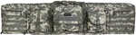 G Outdoors Inc.Outdoors Double Rifle Case A-TACS Au 600D Polyester With 2 Padded Pistol Sleeves, MOLLE Webbing & Lockab