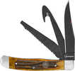 Remington Accessories 15648 Backwoods Trapper Folding Stonewashed Carbon Steel Blade Coffee Brown W/remington Medallion 