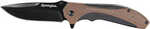 Remington Accessories 15669 Sportsman Folding 8cr13mov Ss Blade Black/tan G10 Handle Includes Pocket Clip