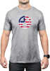 Magpul Mag1281030s Independence Icon T-shirt Athletic Gray Heather Short Sleeve Small