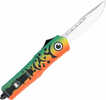 Cobratec Knives Mflgnfs3dagns Fs-3 Medium 3" Otf Dagger Plain D2 Steel Blade 4.50" Green Fishing Lure Aluminum Cerakoted