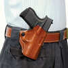 Desantis Gunhide 019tb7wz0 Mini Scabbard Owb Tan Leather Belt Clip Fits Springfield Prodigy W/wo Red Dot 4.25" Barrel Le