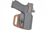 Versacarry Vsl211g43 V-slide Owb Brown Leather/polymer Belt Slide Fits Glock 43 Right Hand