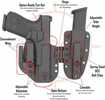 C&g Holsters 0386100 Mod 1 System Iwb Black Kydex Belt Clip Fits Sig P365/xl