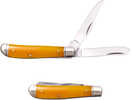 Cold Steel CSFLMTRPRY Trapper Mini 2.60"/2.70" Folding Clip/Spey Plain 3Cr13MoV SS Blade/Yellow W/Polished Bolsters Bone