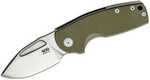 S.o.g Sog16030157 Stout Sj 2.60" Folding Clip Point Plain Stonewashed Cryo D2 Steel Blade/ Olive Drab Textured G10 Handl