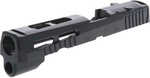 Rival Arms Rara10g306a Precision Slide A1 Black Qpq Steel, Ported, Front & Rear Serrations, Rms Optic Cut Fits Glock 43/